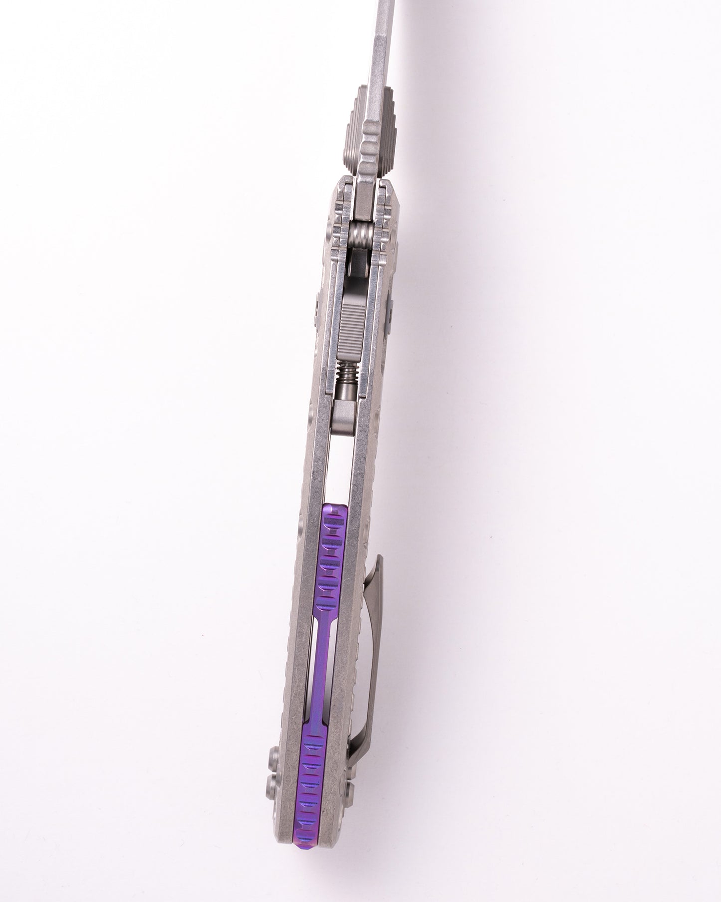 Amphibian® - RAM-LOK™ STD STONEWASH FINISH FRAG PATTERN 6AL4V TITANIUM W/ PURPLE TITANIUM ACCENT DOUBLE VAPOR BLAST (137RL-10FRMS3)