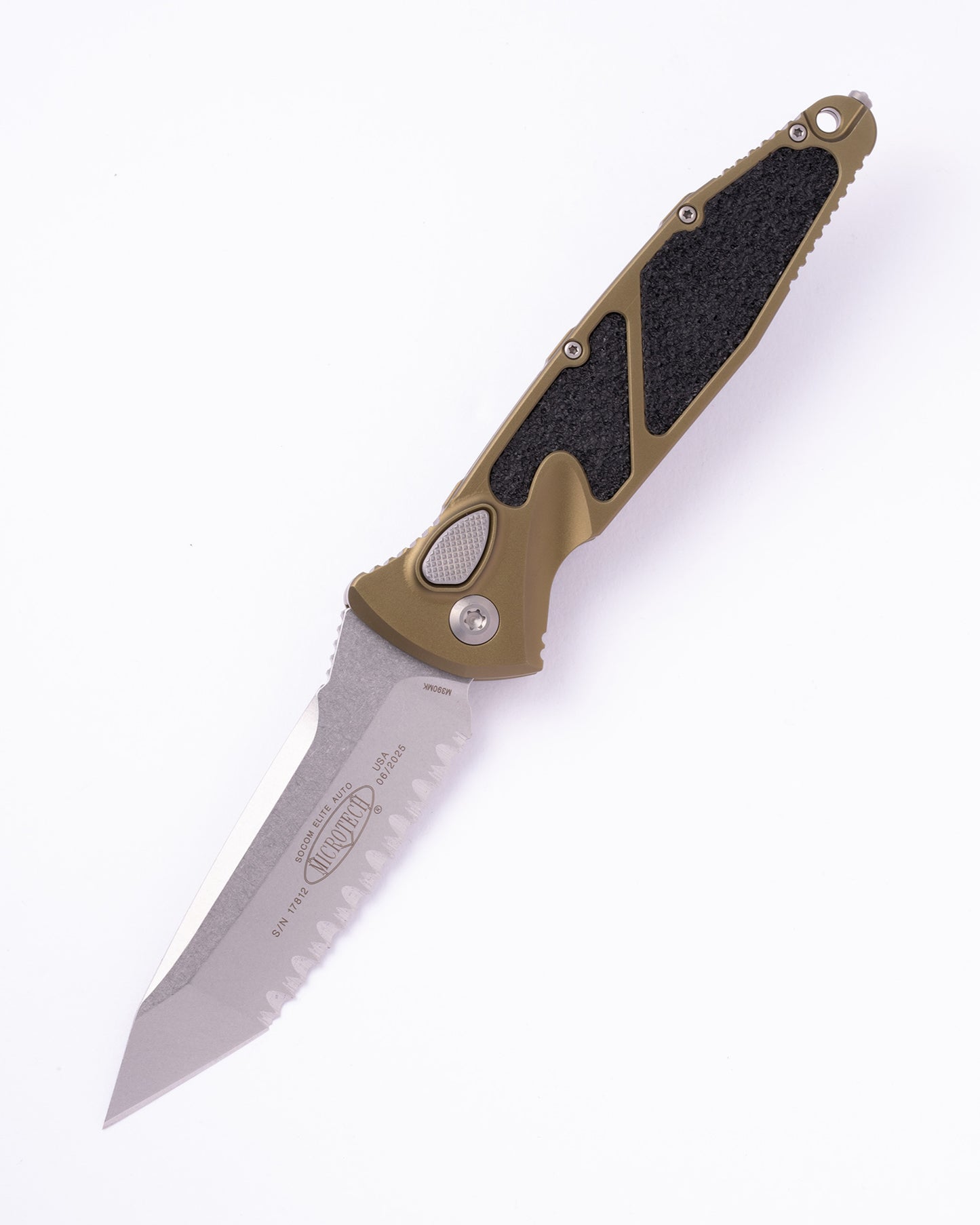 SOCOM ELITE AUTO T/E STONEWASH FULL SERRATE OD GREEN (161A-12OD)