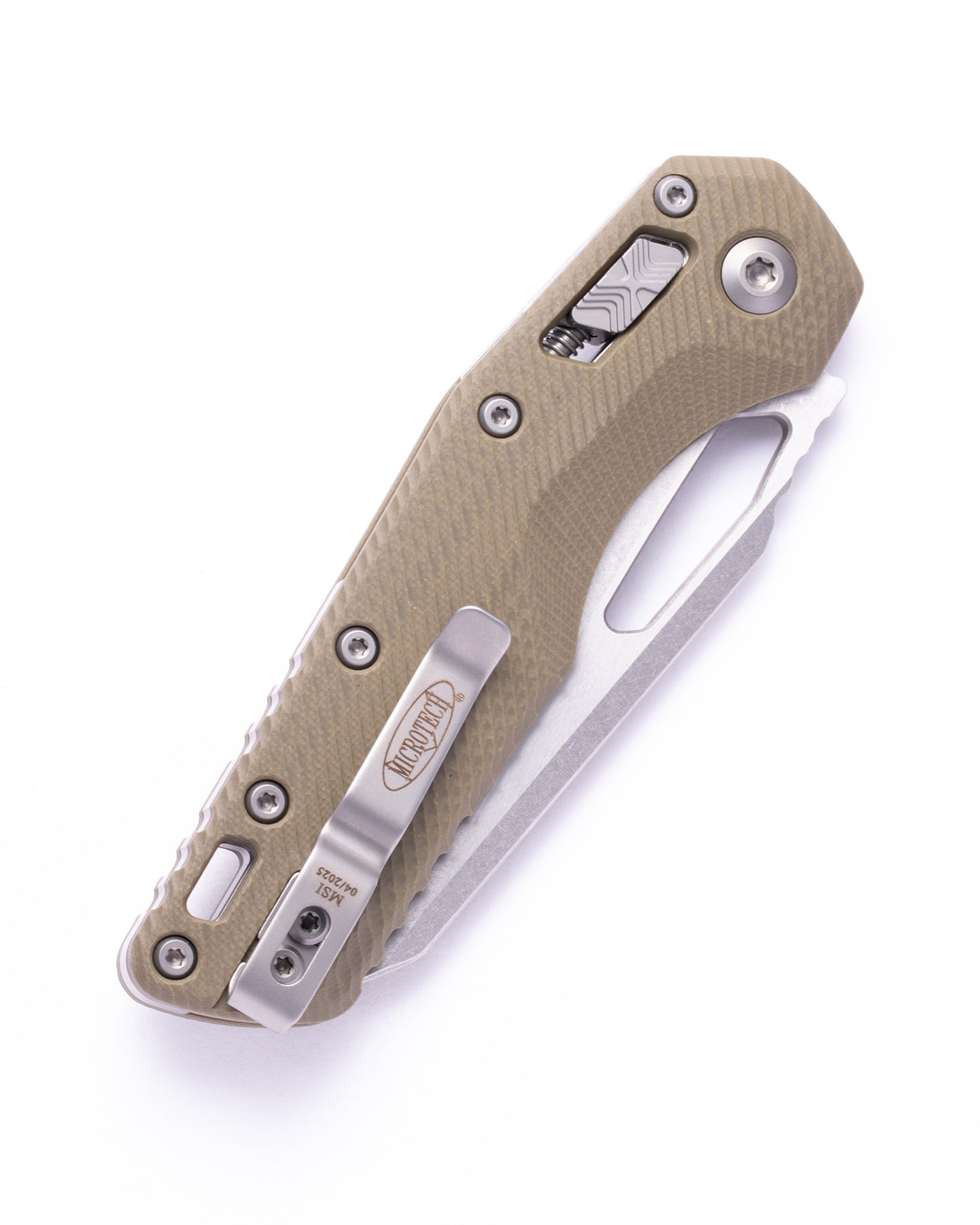 MSI® S/E Fluted G-10 OD Green Stonewash Partial Serrated (210-11FLGTOD)