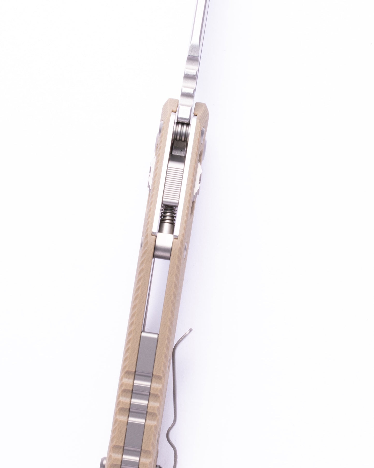 MSI® S/E Fluted G-10 Tan Stonewash Partial Serrated (210-11FLGTTA)