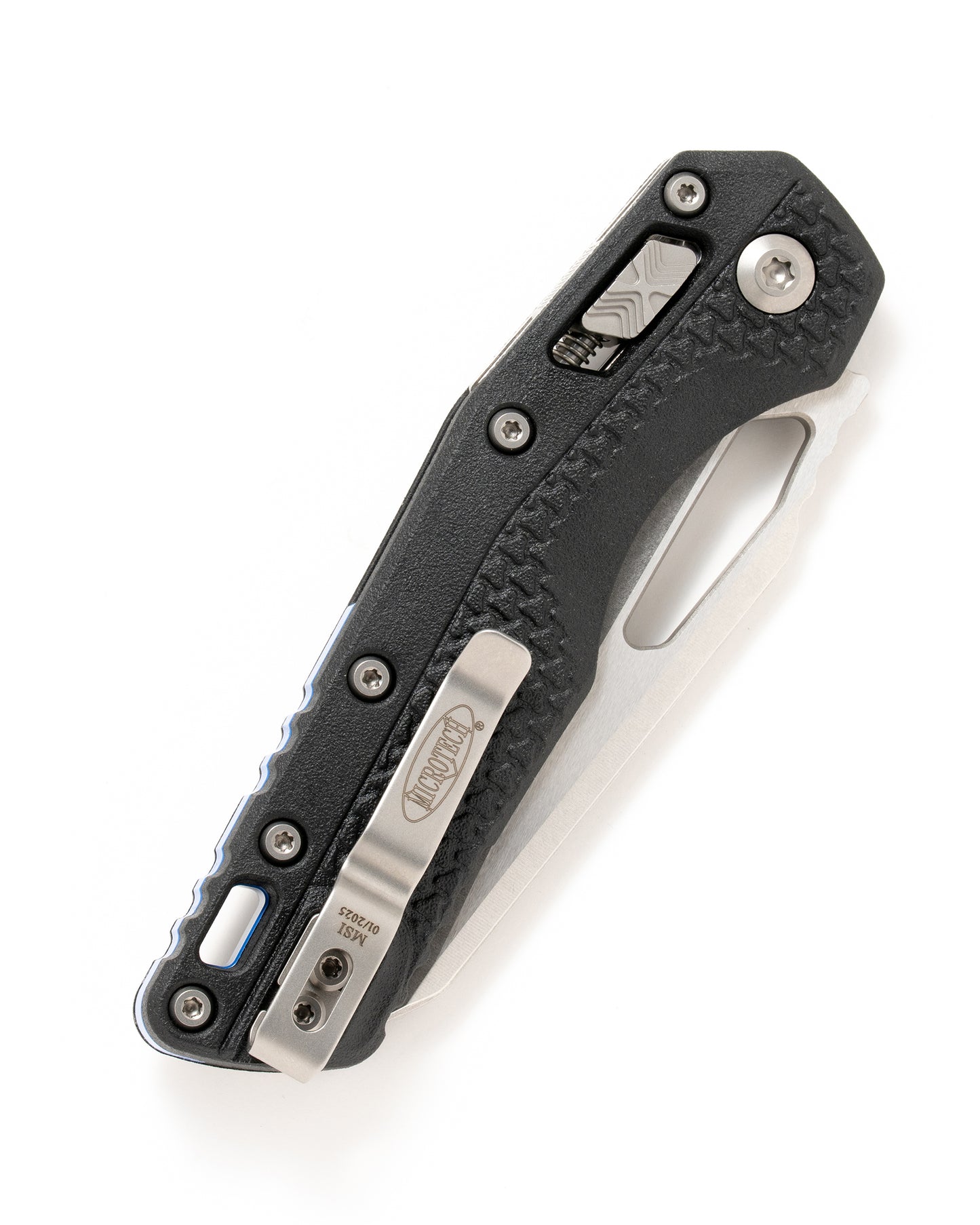 MSI S/E STONEWASHED PART SERRATE TRI-GRIP POLYMER BLUE BACKSTRAP (210T-11PMBK-A1)