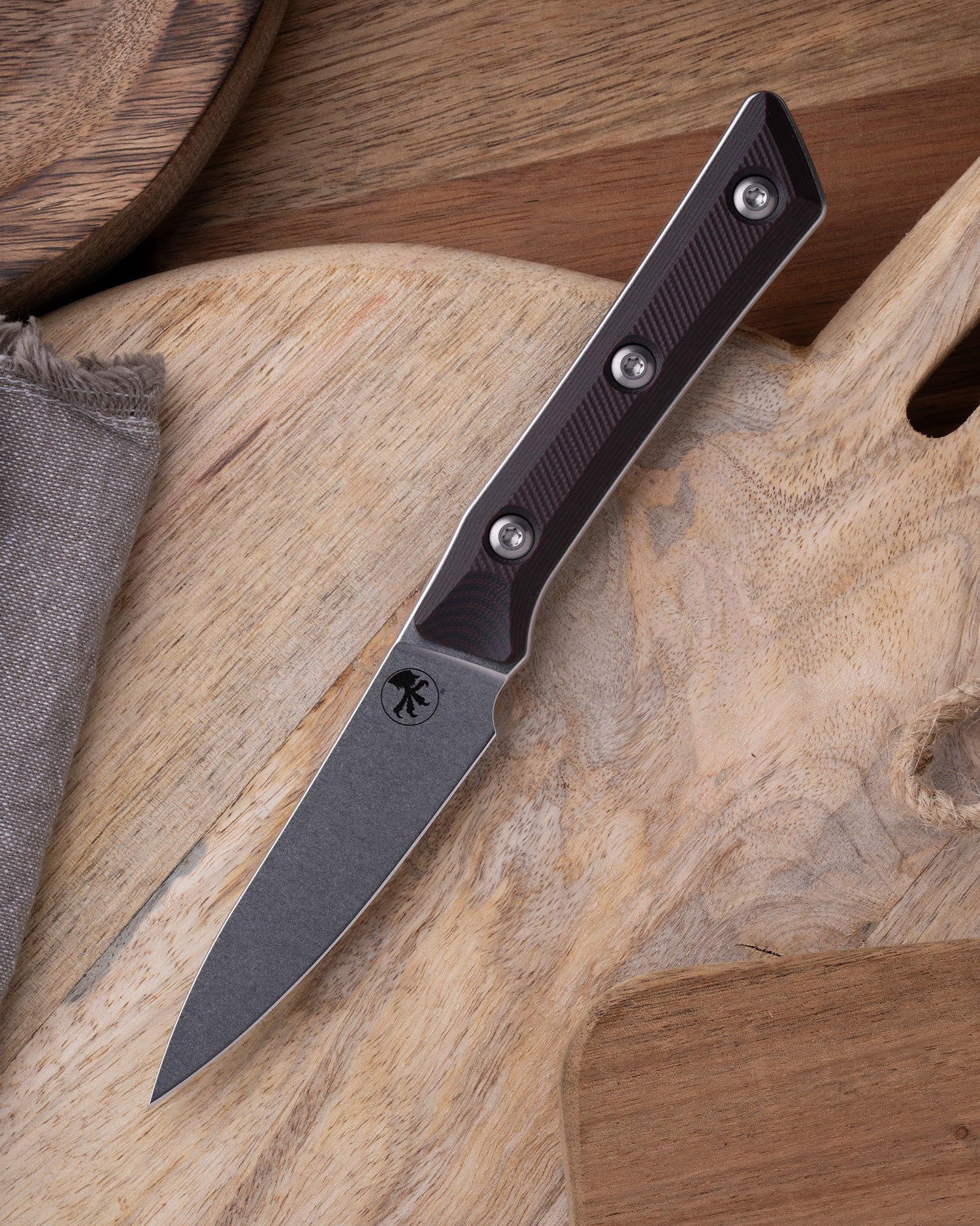 Paring Knife Stonewash Standard Black Cherry G-10 (3500-10BC