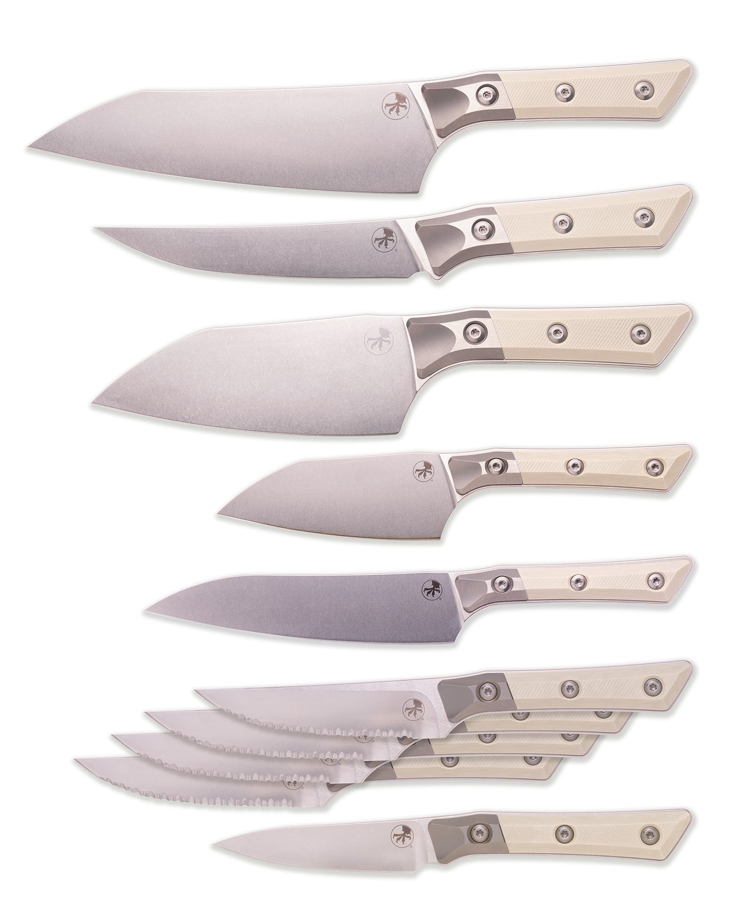Full Culinary Set - Stonewash Titanium Bolster Black G-10 - (3700B-10SETBK)