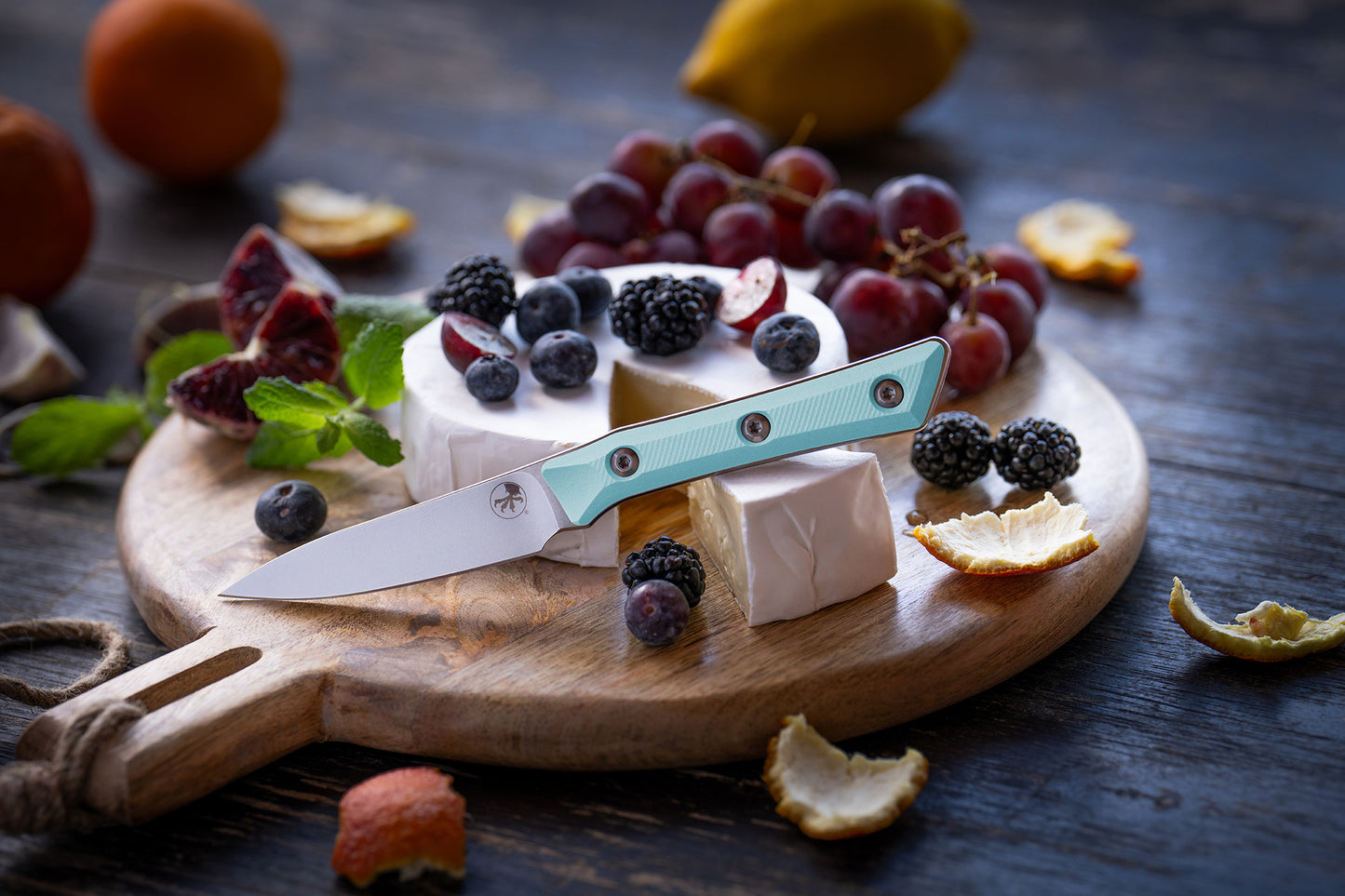 Paring Knife Stonewash Standard Caribbean Blue G-10 (3500-10CA)