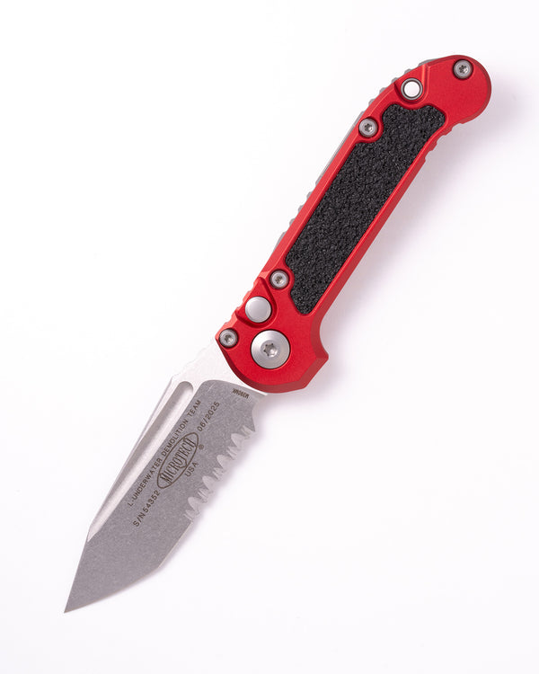 LUDT T/E Generation III Stonewash Red Partially Serrated (1136-11RD)