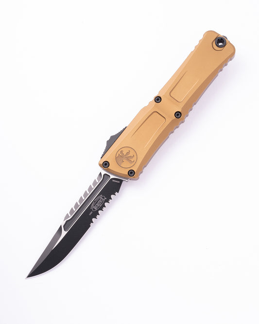 COMBAT TROODON GEN III INTERCEPTOR BLACK PART SERRATE TAN SIGNATURE SERIES (1217-2TAS)