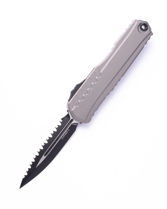 CYPHER II D/E BLACK FULL SERRATE NATURAL CLEAR (1242-3NC)