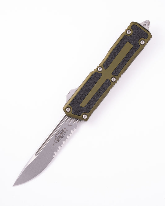 Scarab® II S/E Gen III Stonewash Partial Serrated OD Green (1278-11OD)