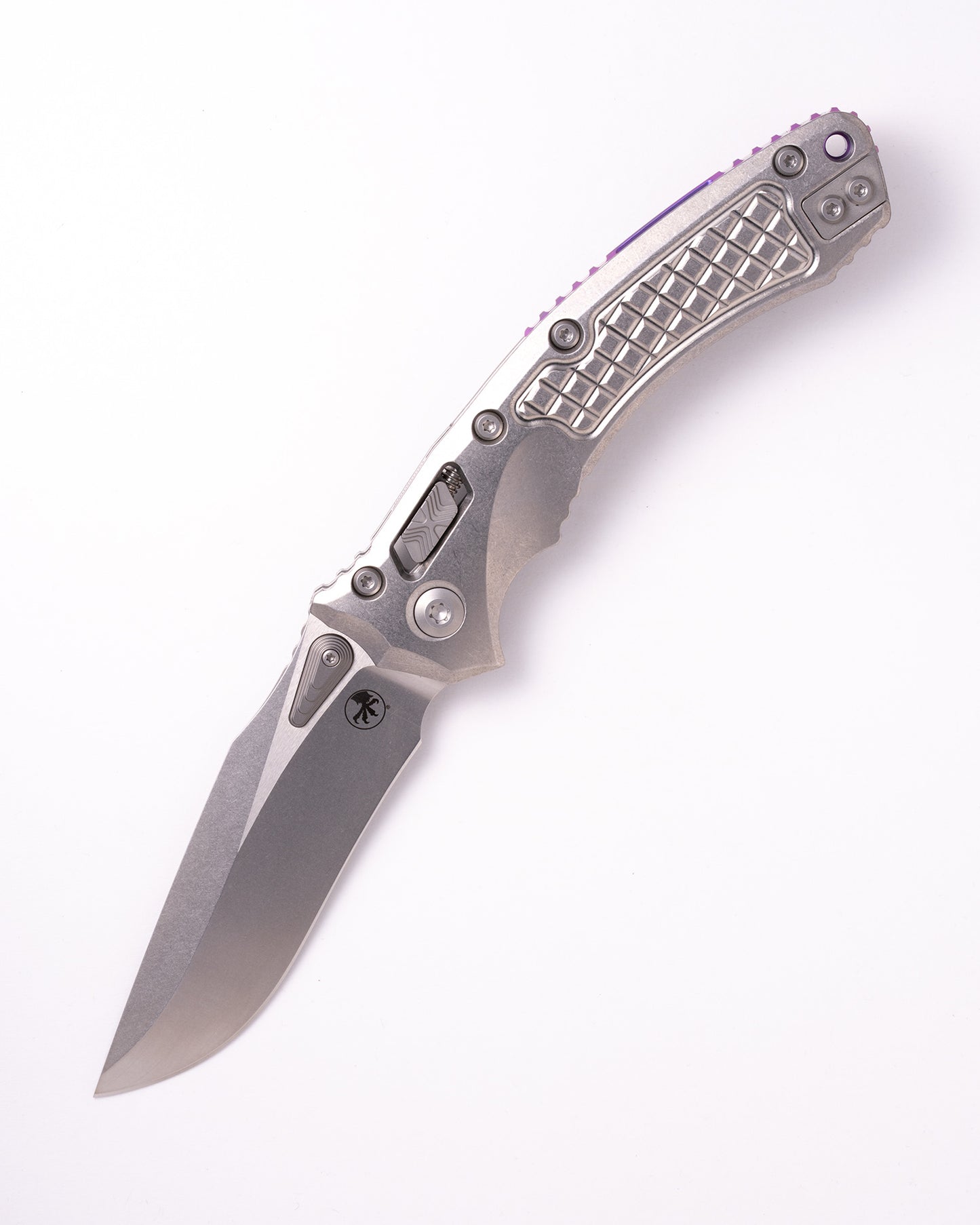Amphibian® - RAM-LOK™ STD STONEWASH FINISH FRAG PATTERN 6AL4V TITANIUM W/ PURPLE TITANIUM ACCENT DOUBLE VAPOR BLAST (137RL-10FRMS3)