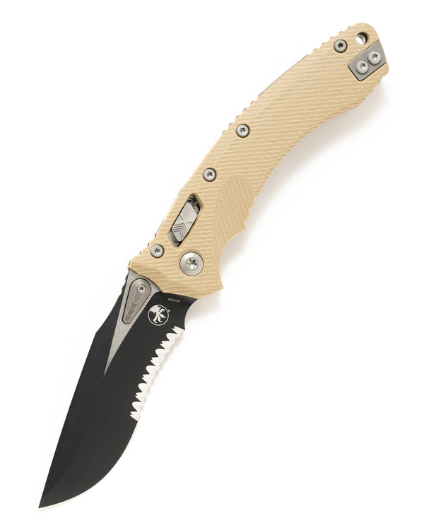 Amphibian® - RAM-LOK™ Black Part Serrate G-10 Tan (137RL-2FLGTTA)