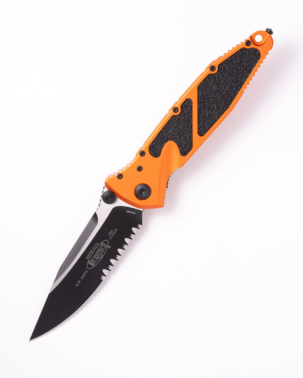 SOCOM ELITE MANUAL S/E BLACK PART SERRATE ORANGE (160-2OR)