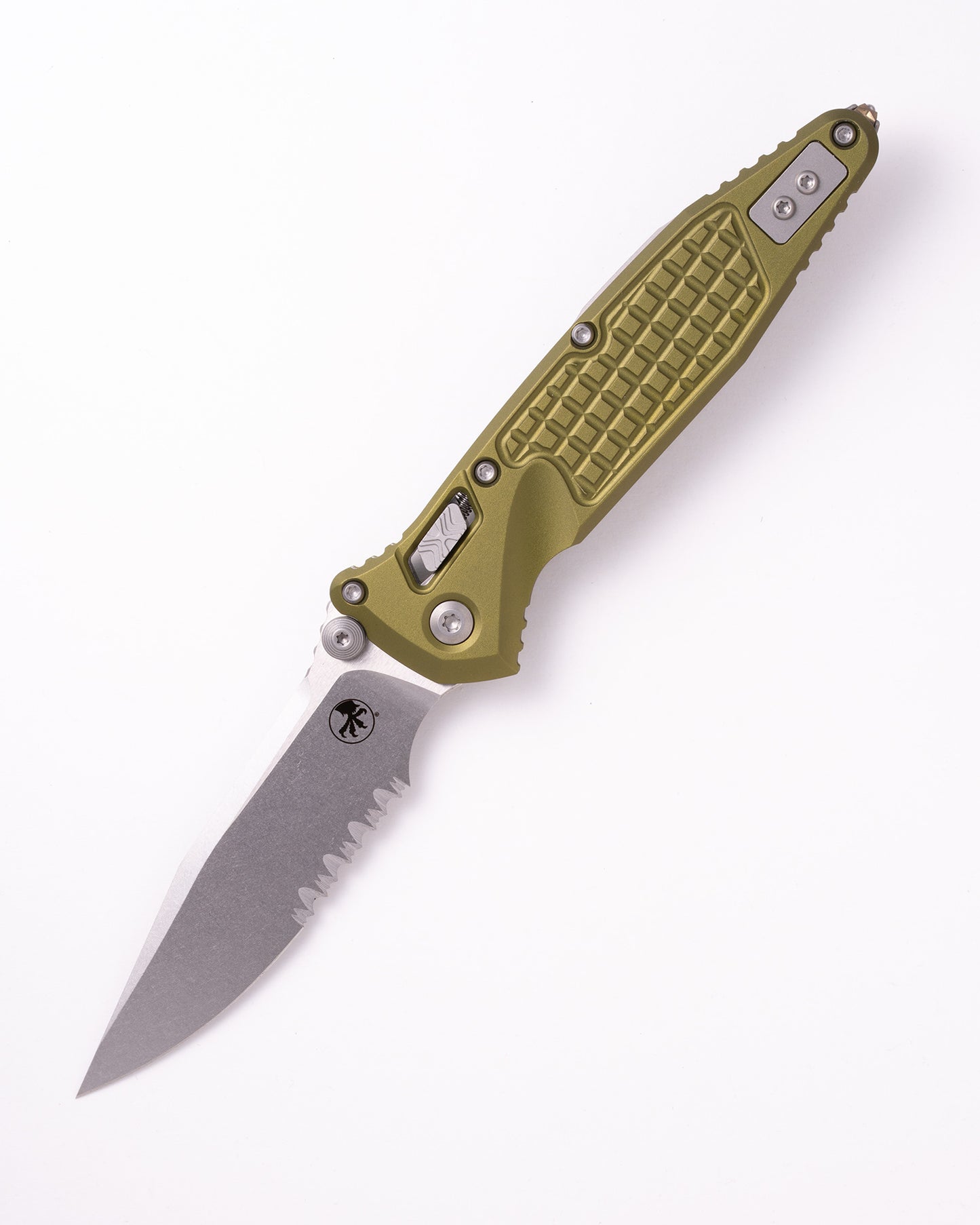 Socom® RAM-LOK™ S/E Stonewash Partial Serrated Frag Aluminum OD Green (160RL-11FROD)