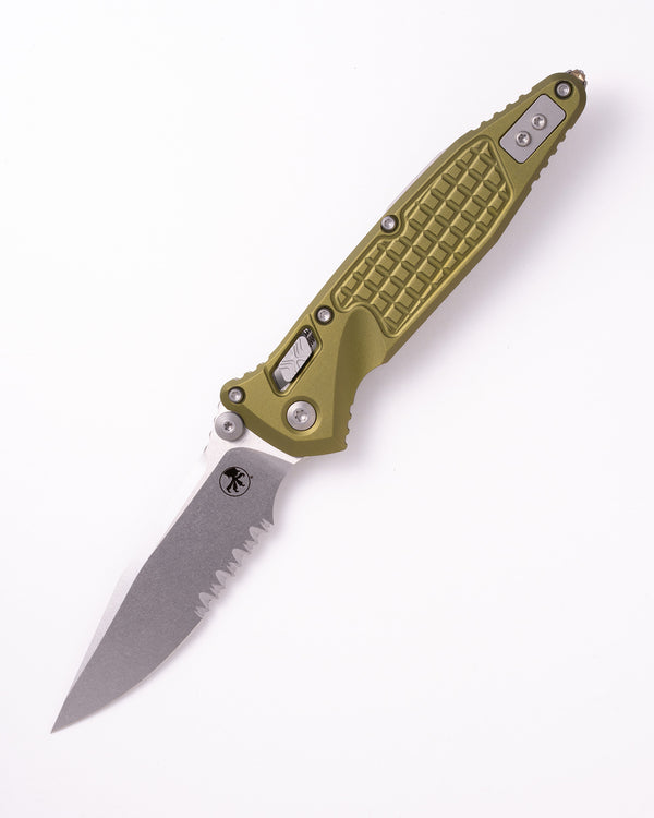 Socom® RAM-LOK™ S/E Stonewash Partial Serrated Frag Aluminum OD Green (160RL-11FROD)