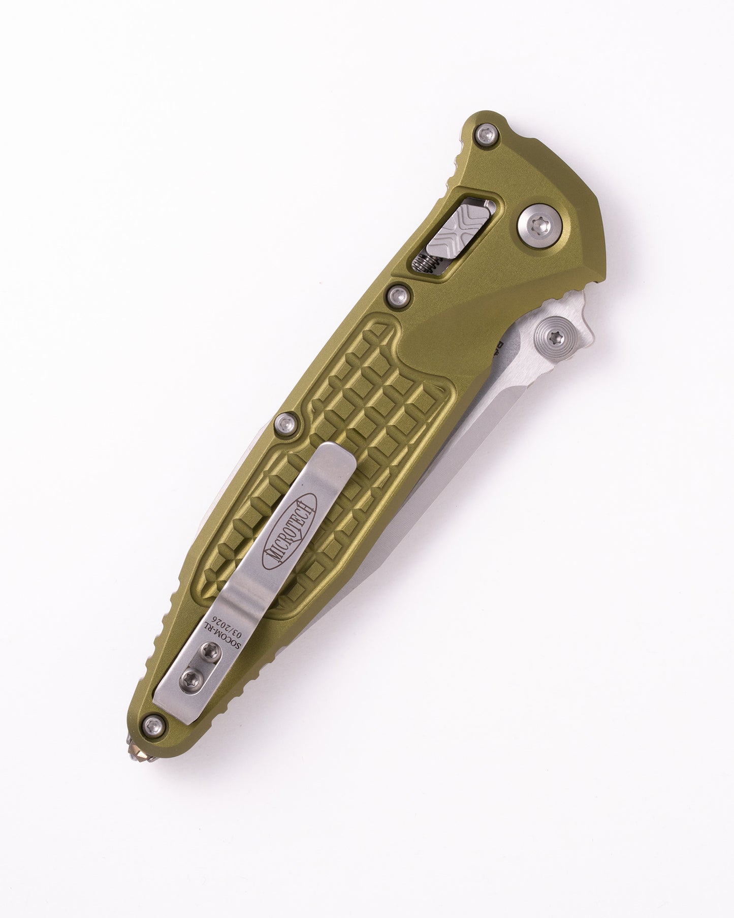 Socom® RAM-LOK™ S/E Stonewash Partial Serrated Frag Aluminum OD Green (160RL-11FROD)