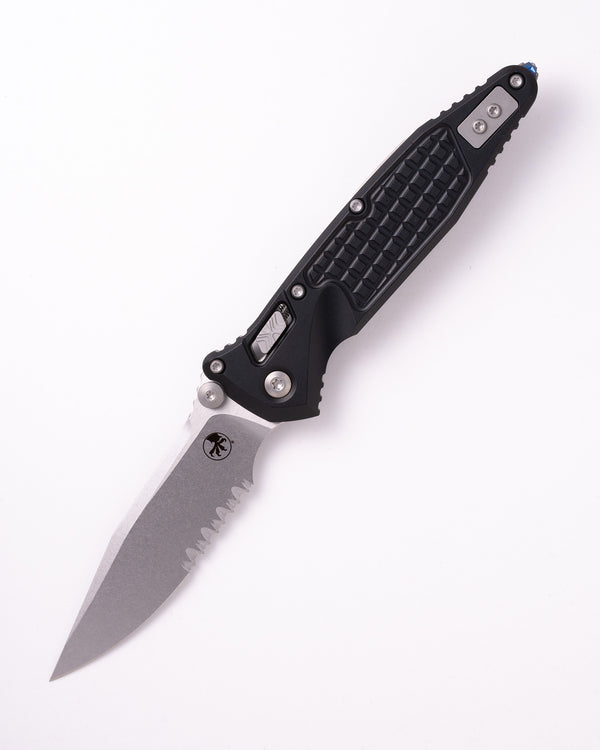 Socom® RAM-LOK™ S/E Stonewash Partial Serrated Frag Aluminum Black (160RL-11FR)