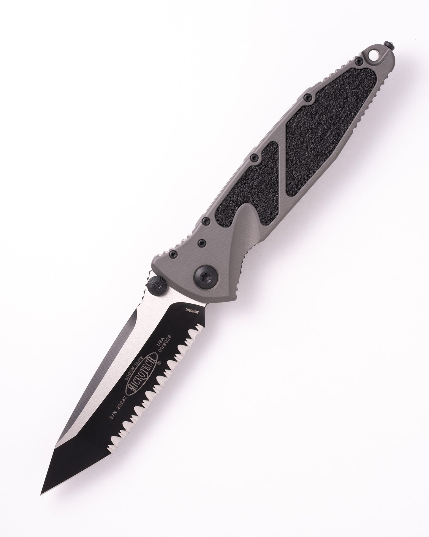 SOCOM® Elite Manual T/E Black Full Serrate Natural Clear (161-3NC)