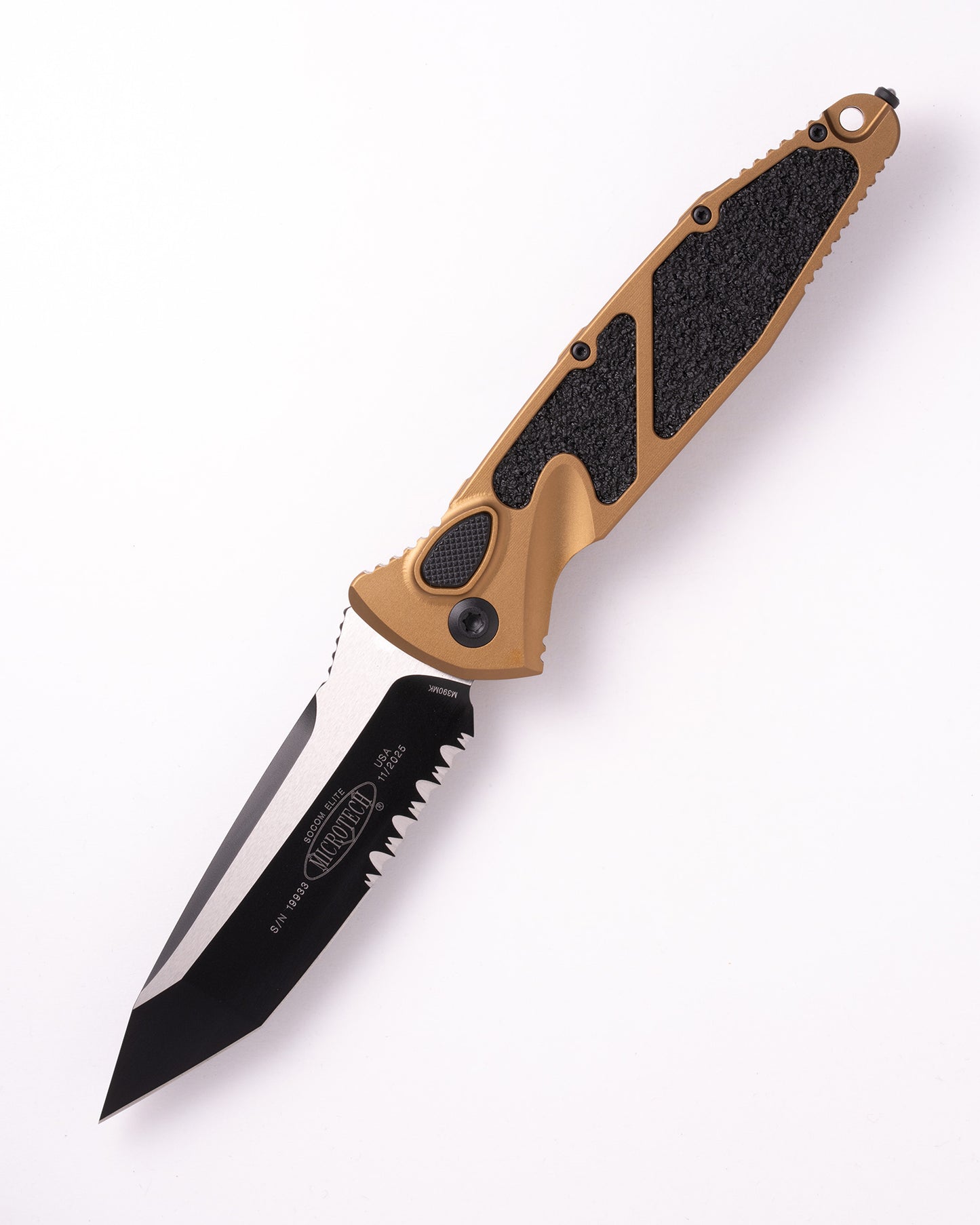 SOCOM® Elite Auto T/E Black Part Serrate Tan (161A-2TA)