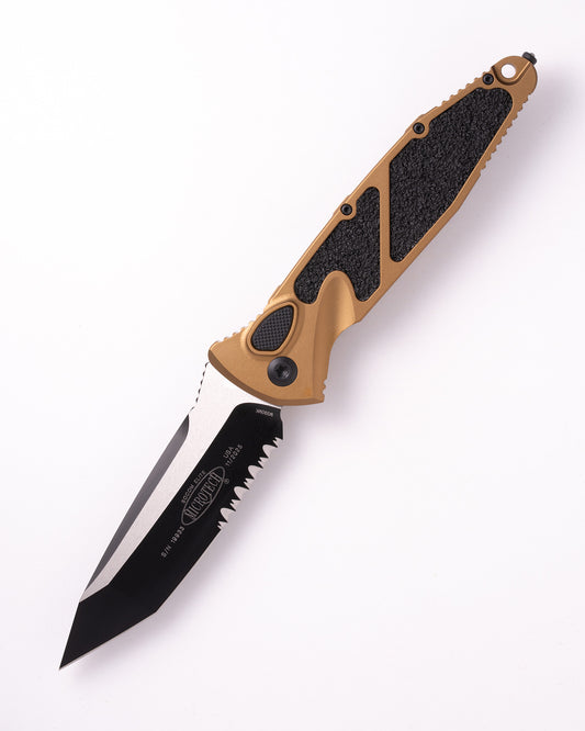 SOCOM® Elite Auto T/E Black Part Serrate Tan (161A-2TA)