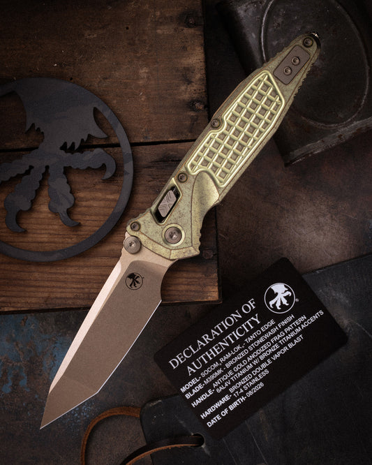 SOCOM® RAM-LOK® T/E MARFIONE SELECT BRONZED STONEWASH FINISH ANTIQUE GOLD ANODIZED FRAG PATTERN TITANIUM W/ BRONZE TITANIUM ACCENTS BRONZED DOUBLE VAPOR BLAST STAINLESS (161RL-13FRMS2)
