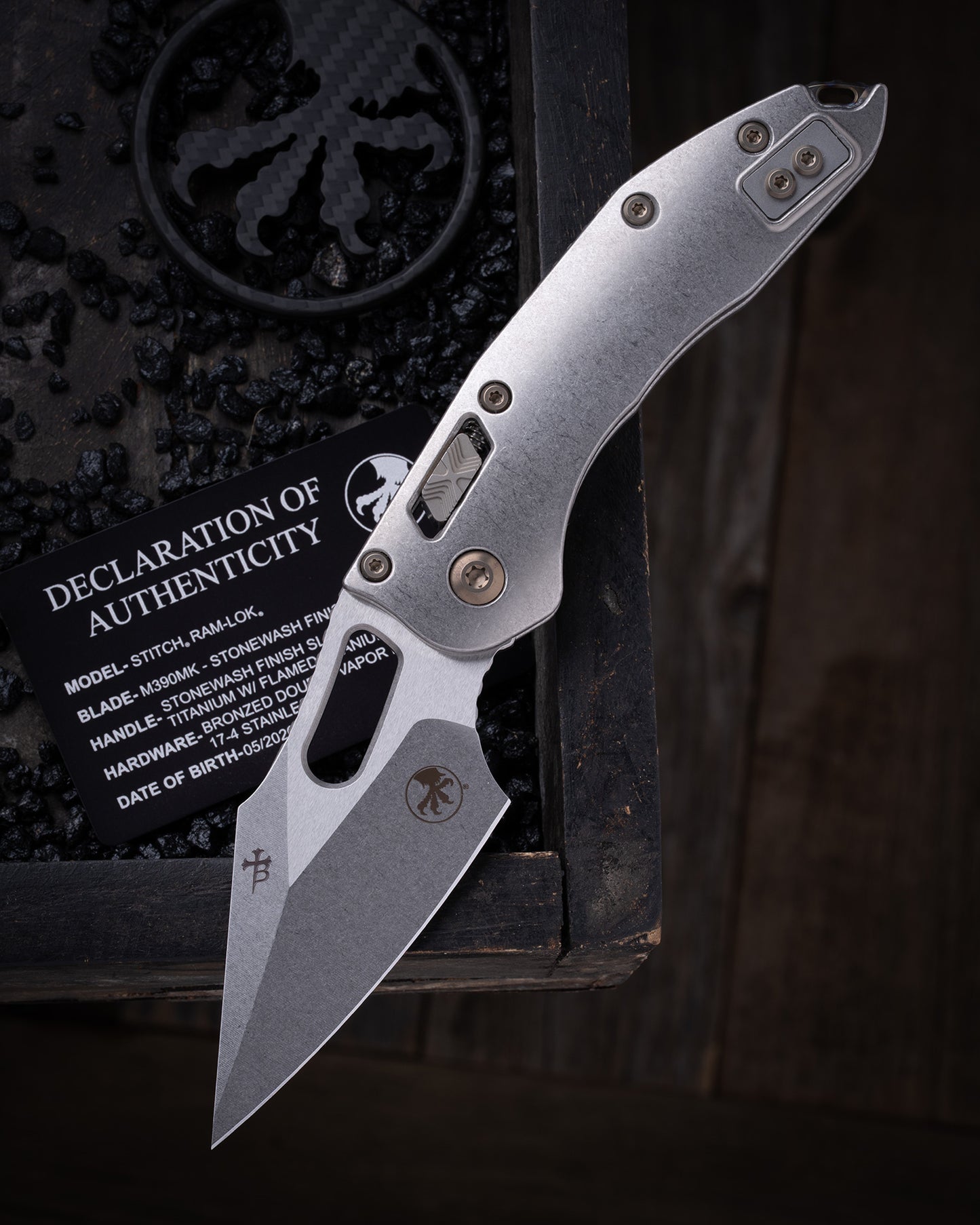 Stitch RAM-LOK® Marfione Select Stonewash Finish Stonewash Slab Titanium W/ Flamed Titanium Accent Bronzed Double Vapor Blast Stainless (169RL-10MS4)