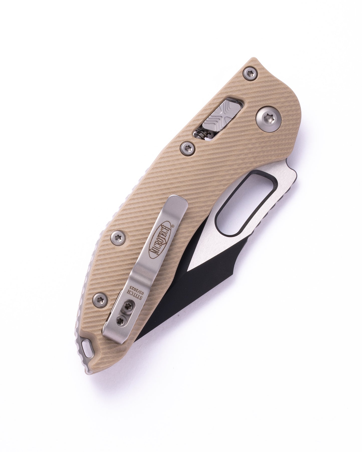 STITCH S/E RAM - LOK BLK PAINTED BLADE FLUTED G-10 TAN STD (169RL-1FLGTTA)