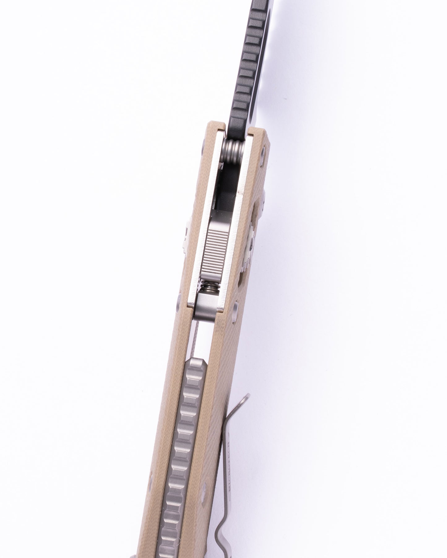STITCH RAM LOK S/E BLACK FULL SERRATE FLUTED G-10 TAN (169RL-3FLGTTA)