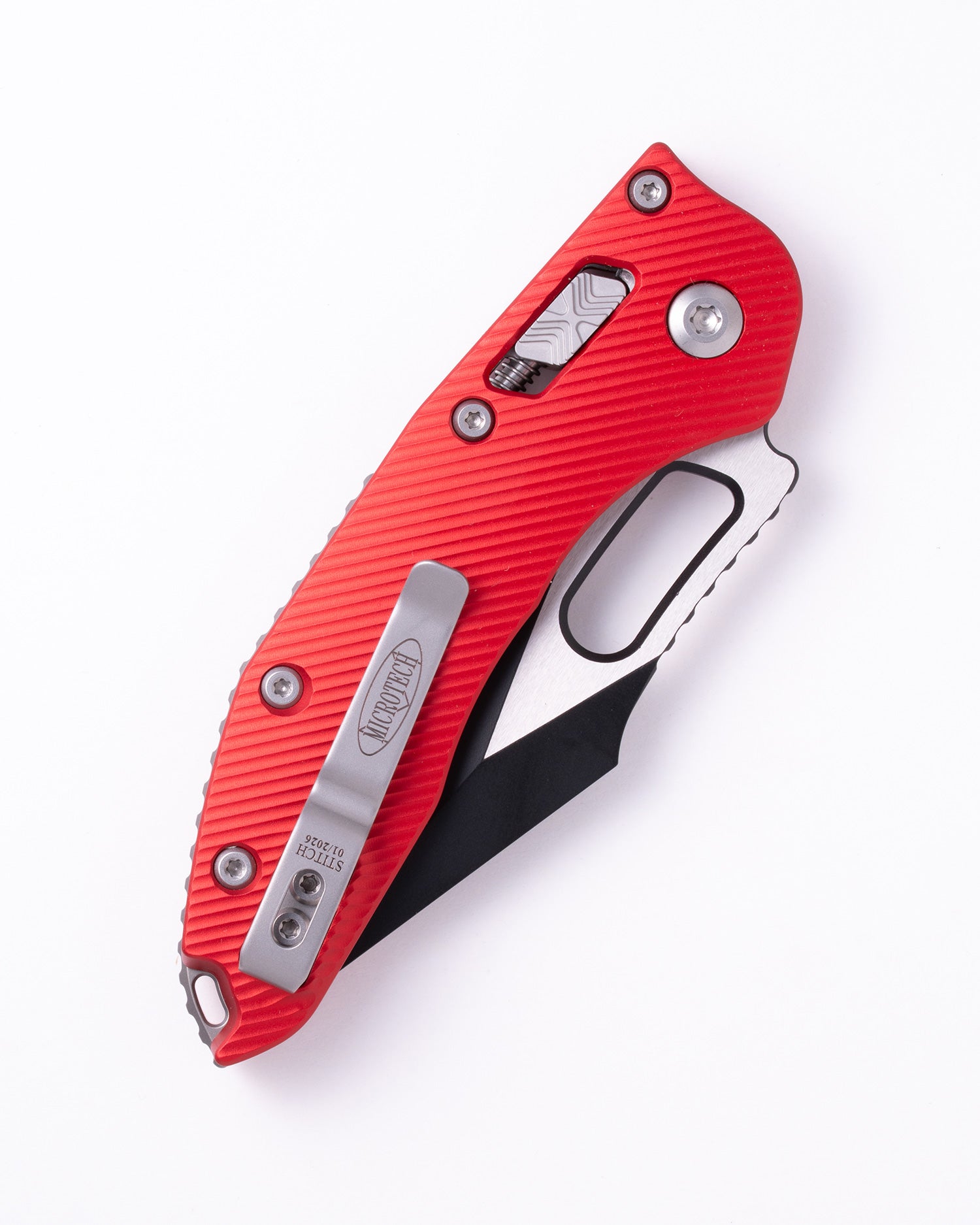 STITCH RAM LOK S/E BLACK FULL SERRATE FLUTED ALUMINUM RED (169RL