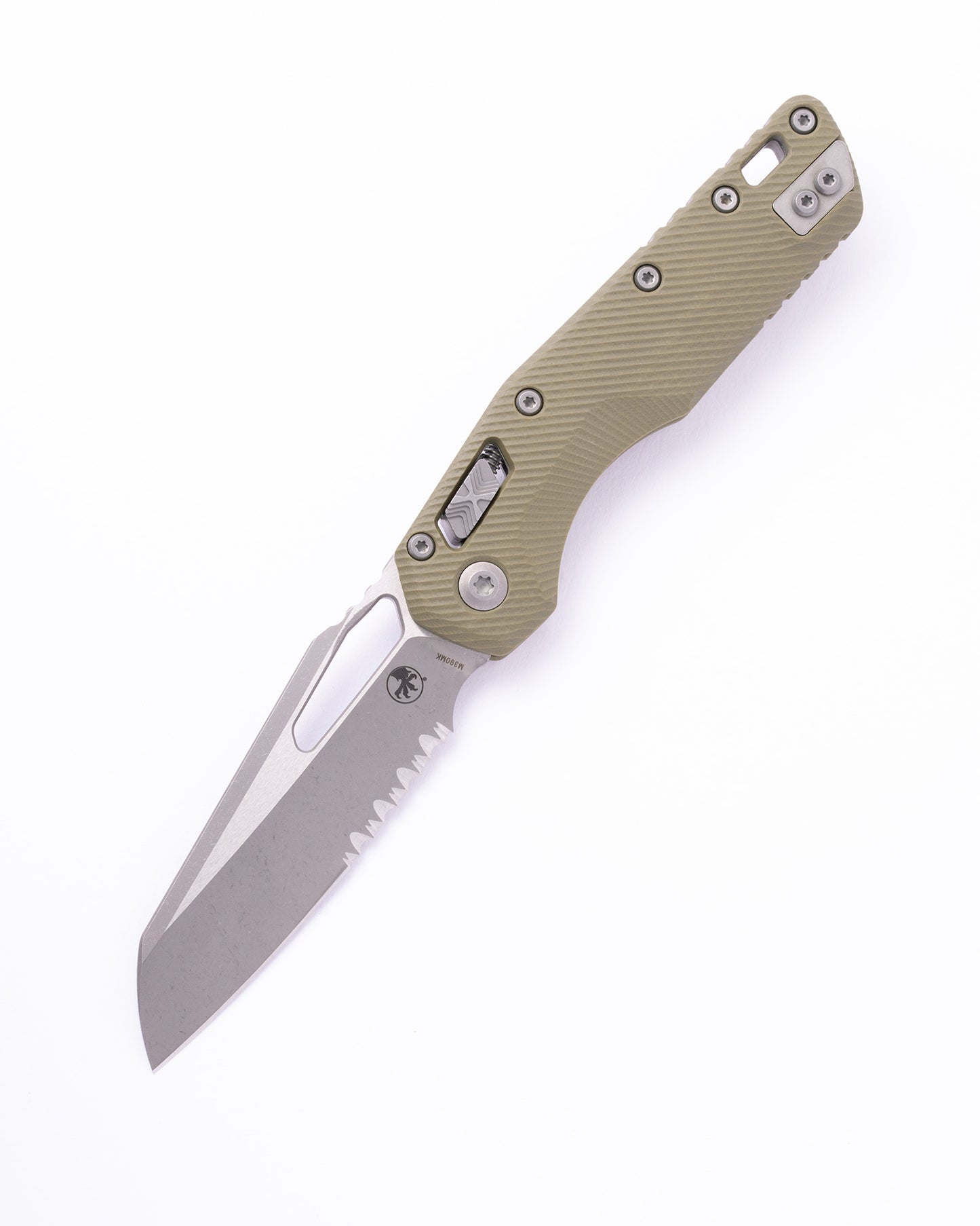 MSI® S/E Fluted G-10 OD Green Apocalyptic Partial Serrated (210-11APFLGTOD)