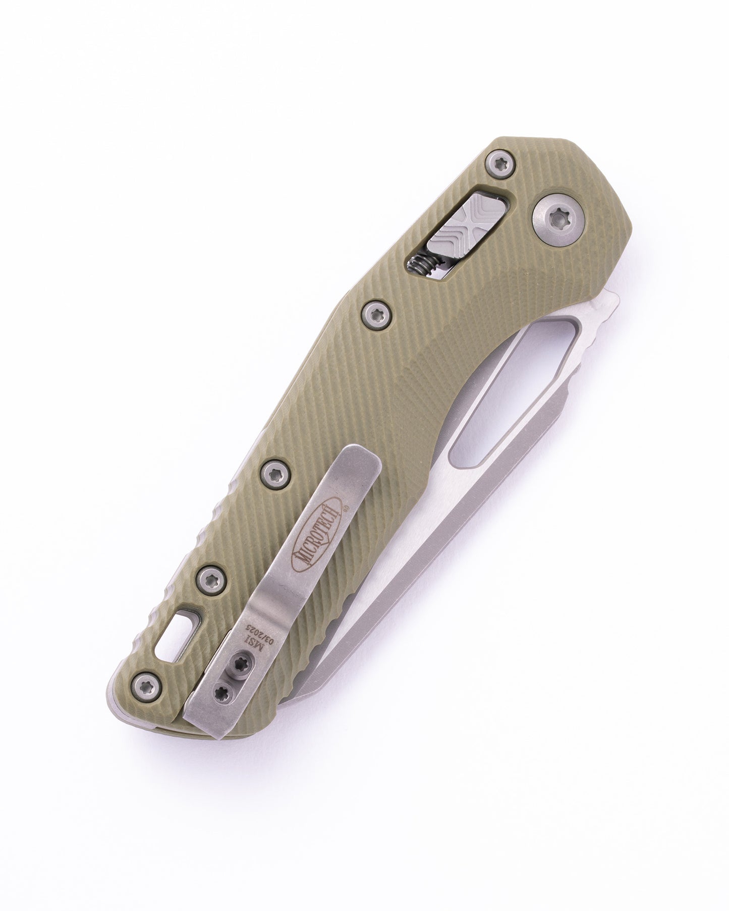 MSI® S/E Fluted G-10 OD Green Apocalyptic Partial Serrated (210-11APFLGTOD)