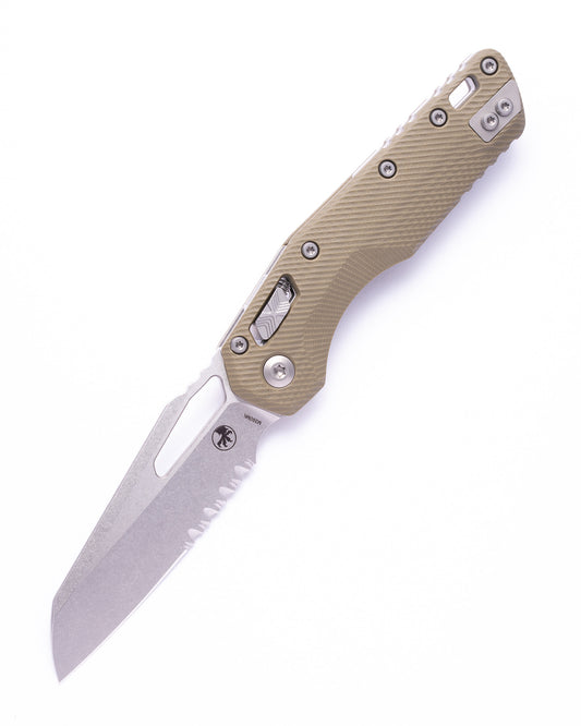 MSI® S/E Fluted G-10 OD Green Stonewash Partial Serrated (210-11FLGTOD)