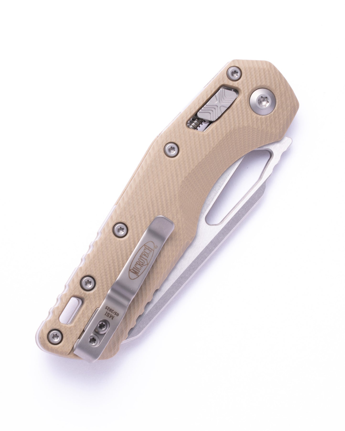 MSI® S/E Fluted G-10 Tan Stonewash Partial Serrated (210-11FLGTTA)