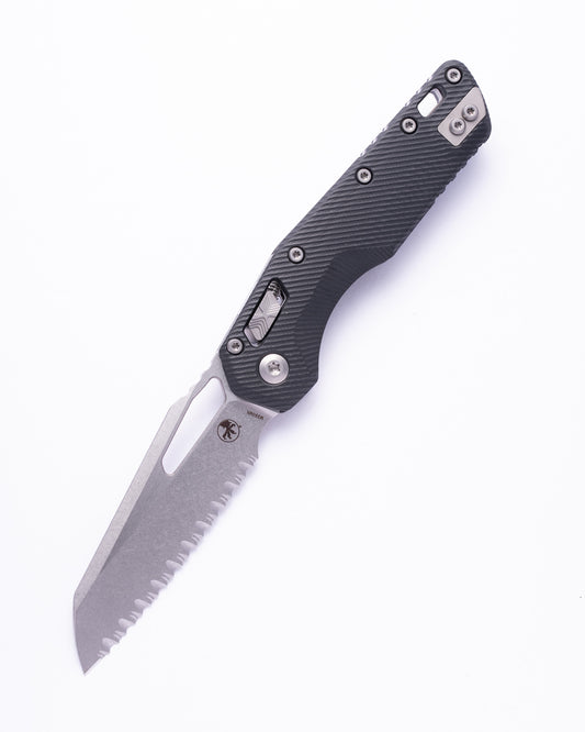 MSI S/E STONEWASH FULL SERRATE FLUTED G-10 BLACK (210-12FLGTBK)