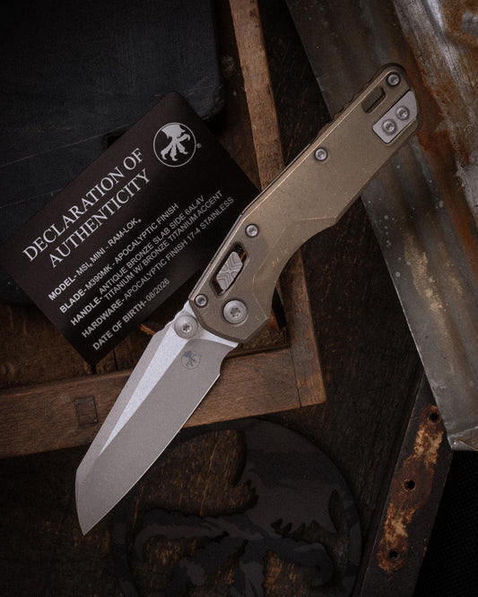 MSI® RAM-LOK® MINI MARFIONE SELECT APOCALYPTIC® FINISH ANTIQUE BRONZE ANODIZED SLAB SIDE TITANIUM W/ BRONZE TITANIUM ACCENT APOCALYPTIC STAINLESS (210M-10APMS3)