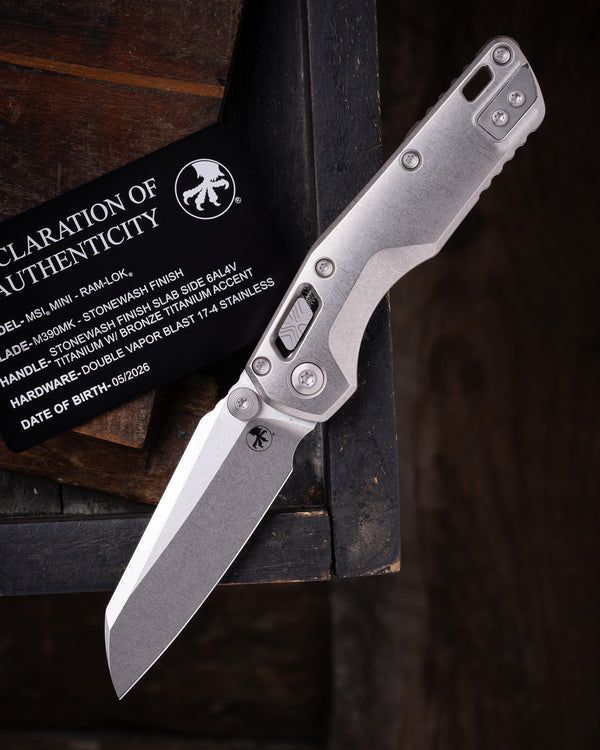 MSI® RAM-LOK® MINI MARFIONE SELECT STONEWASH FINISH STONEWASH FINISH SLAB SIDE TITANIUM W/ BRONZE TITANIUM ACCENT DOUBLE VAPOR BLAST STAINLESS (210M-10MS2)