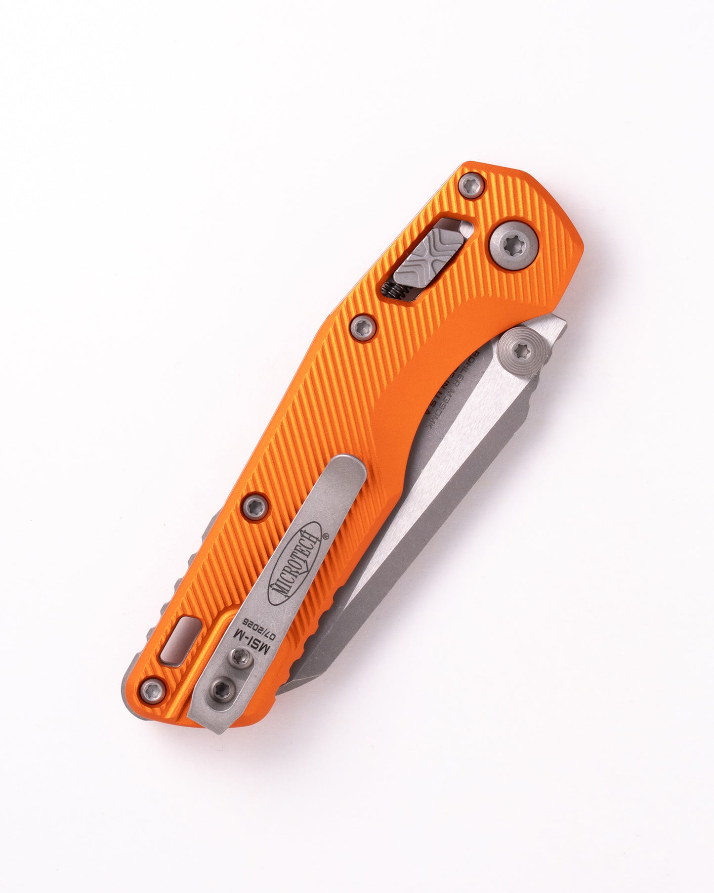 MSI® Mini Ram-Lok® Apocalyptic® Partial Serrated Fluted Aluminum Orange (210M-11APFLOR)