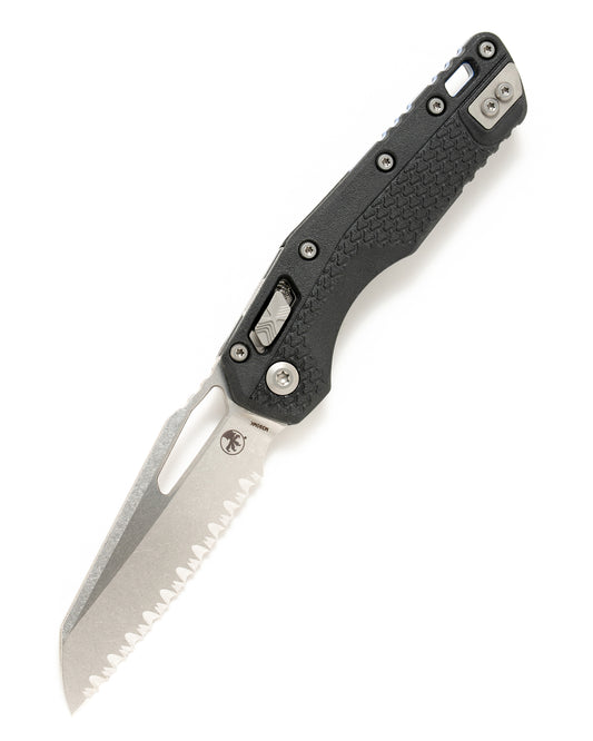 MSI S/E STONEWASHED FULL SERRATE TRI-GRIP POLYMER BLUE BACKSTRAP (210T-12PMBK-A1)