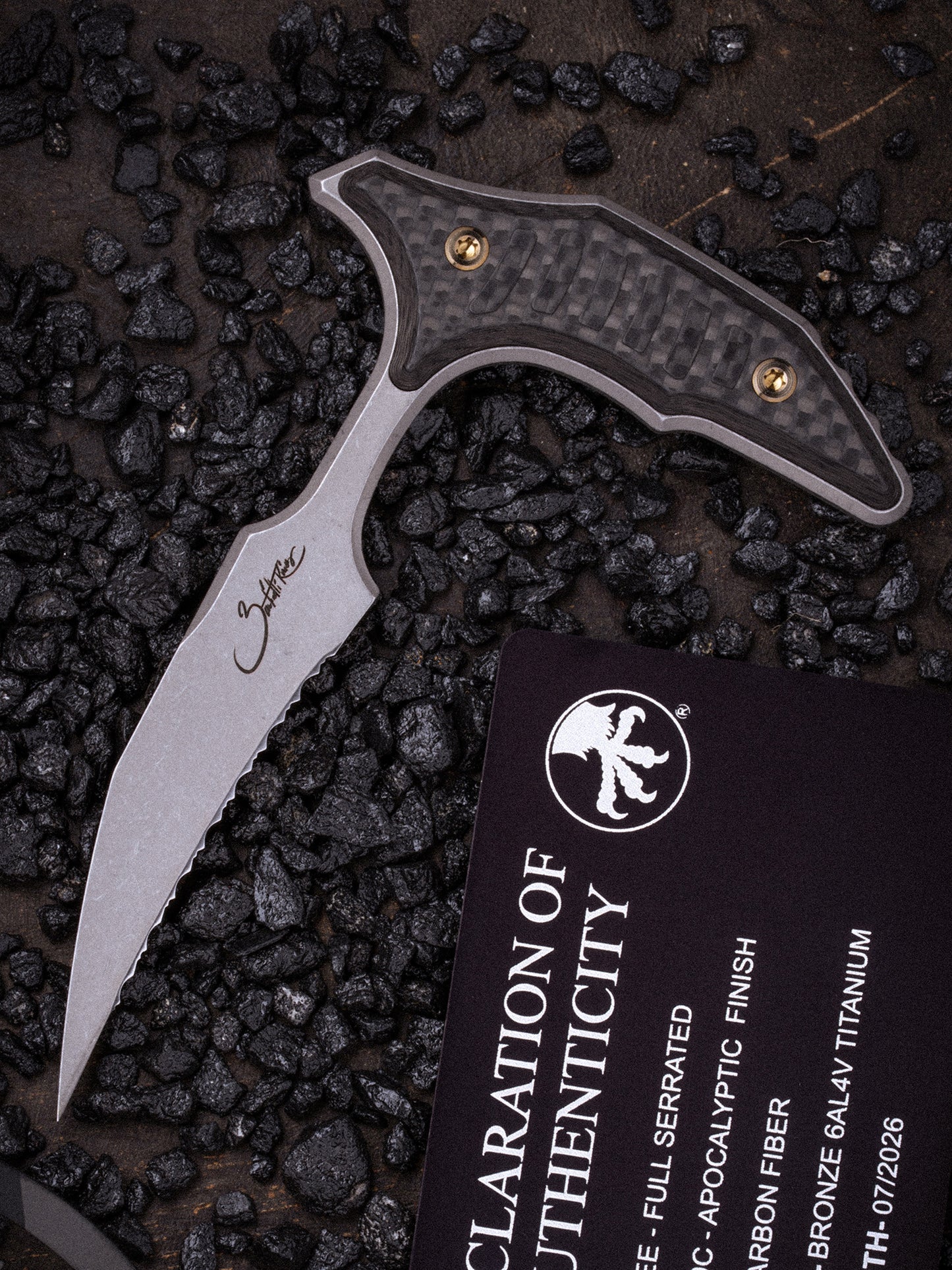 Bee Marfione Select Apocalyptic® Carbon Fiber Full Serrated Bronze Titanium (218-12APMS4)