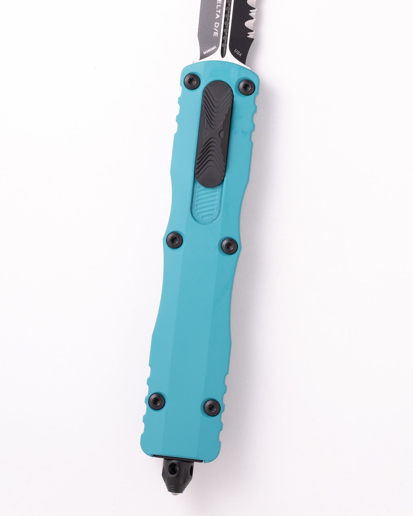 Dirac Delta D/E Black Full Serrated Cyan (227-3CN)