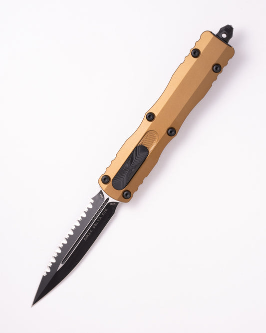 Dirac Delta D/E Black Part Serrate Tan (227-3TA)