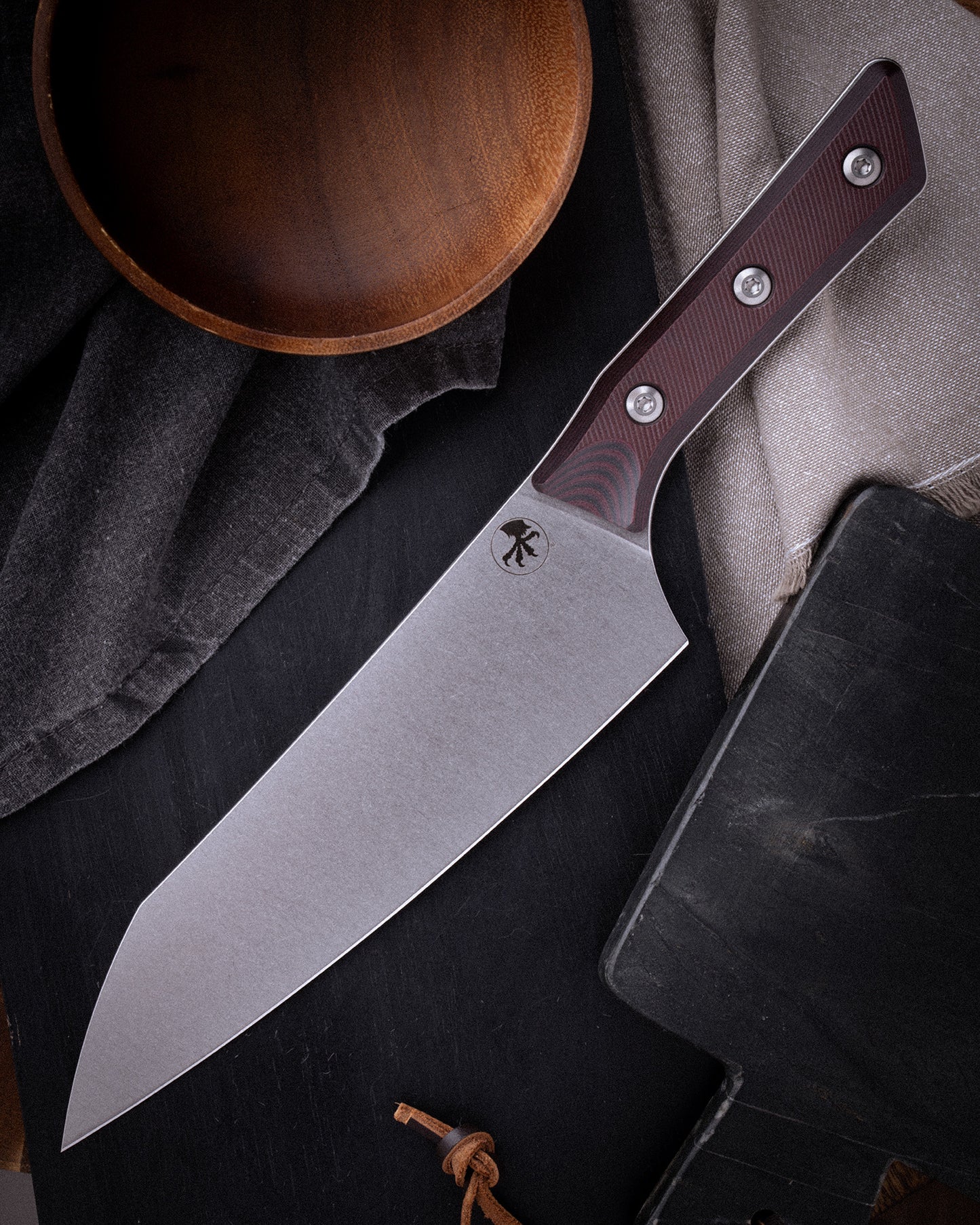 Chef Knife Stonewash Standard Black Cherry G-10 (3000-10BC)