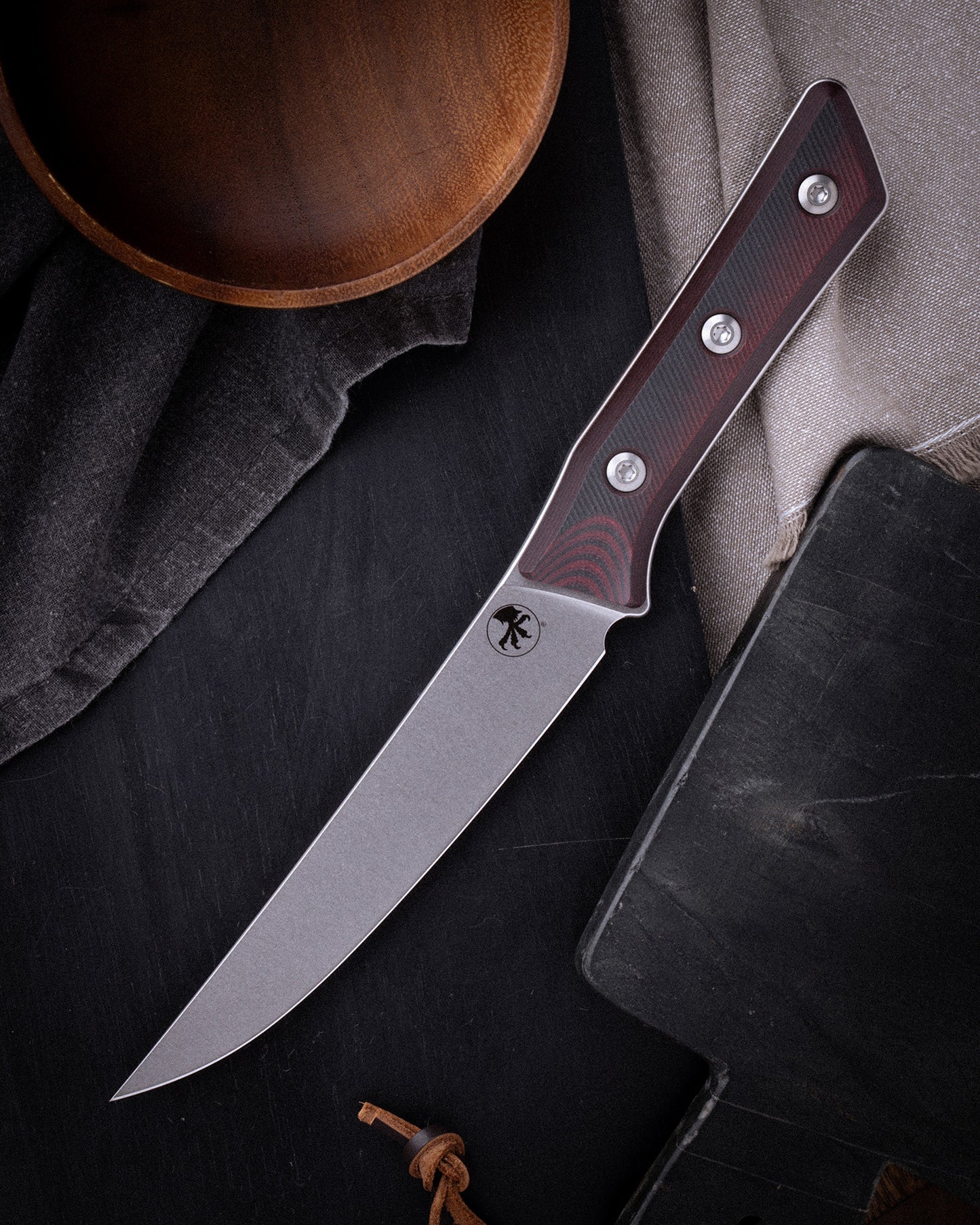 Boning Knife Stonewash Standard Black Cherry G-10 (3100-10BC)
