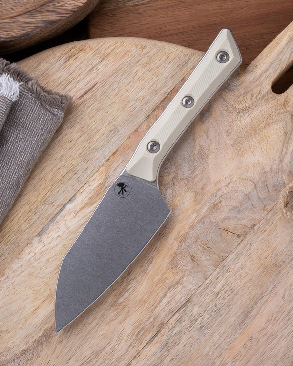 Santoku 4" Knife Stonewash Standard Ivory G-10 (3300-10IV)