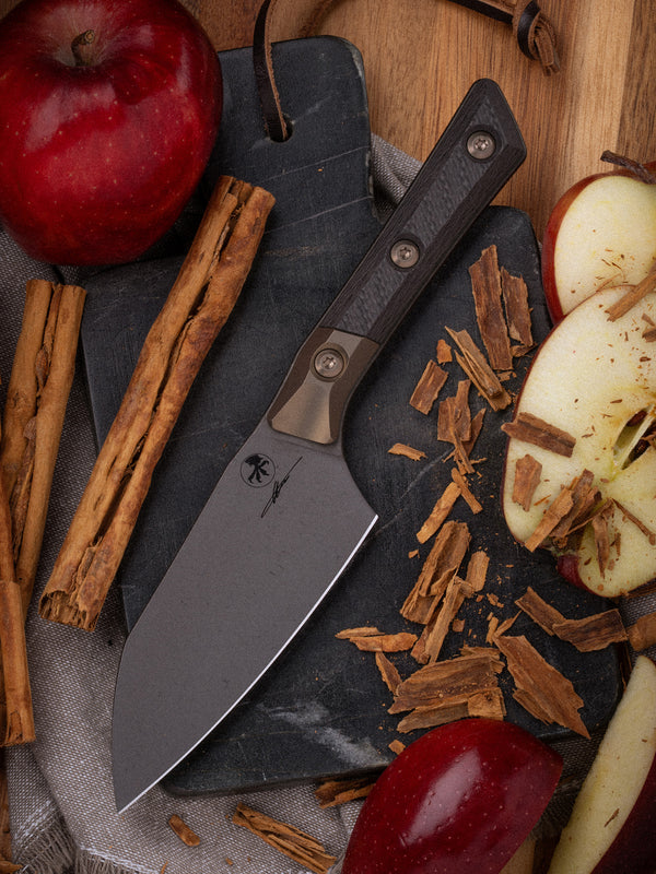 Santoku 4" Knife Signature Series DLC Standard Titanium Bolster Carbon Fiber (3300B-1DLCCFS)