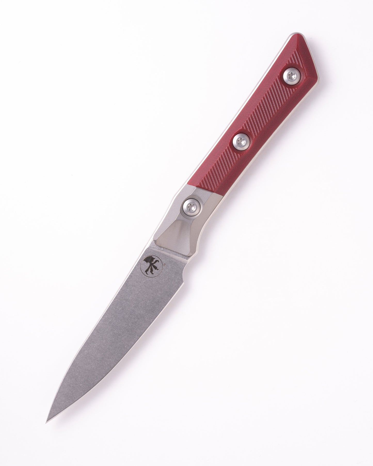 Paring Knife Stonewash Standard Titanium Bolster Merlot G-10 (3500B-10MR)