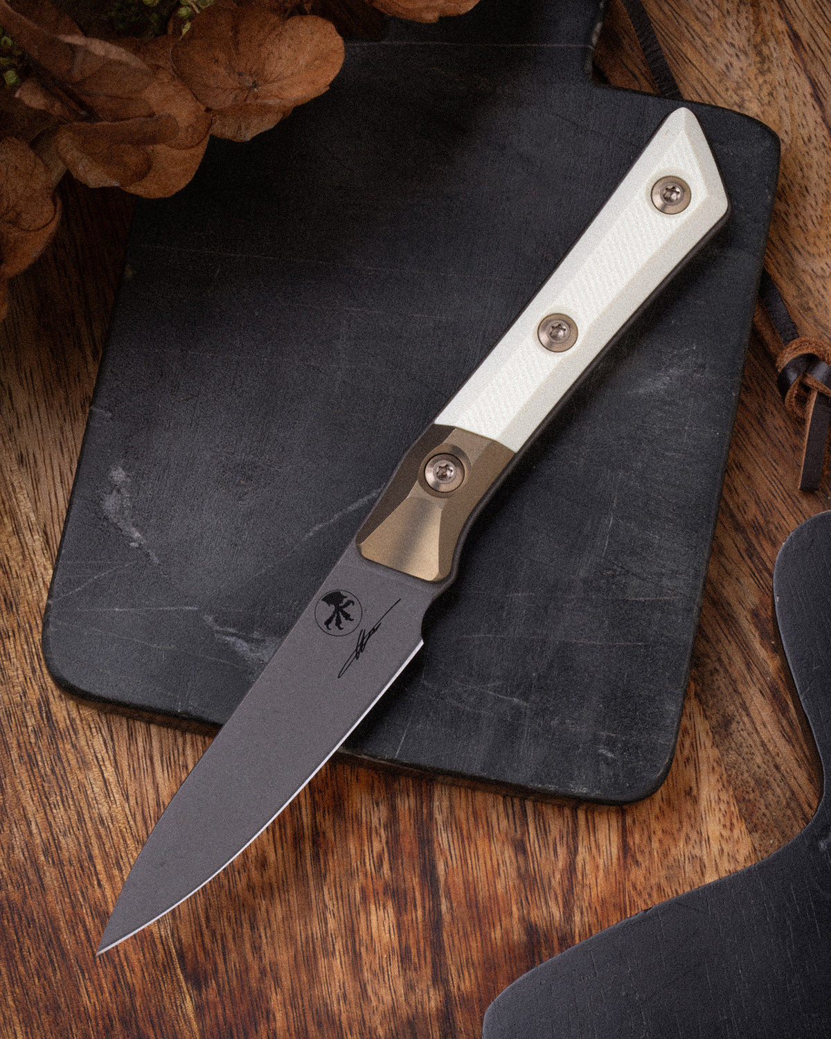 Paring Knife DLC Standard Titanium Bolster Ivory (3500B-1DLCIVS)