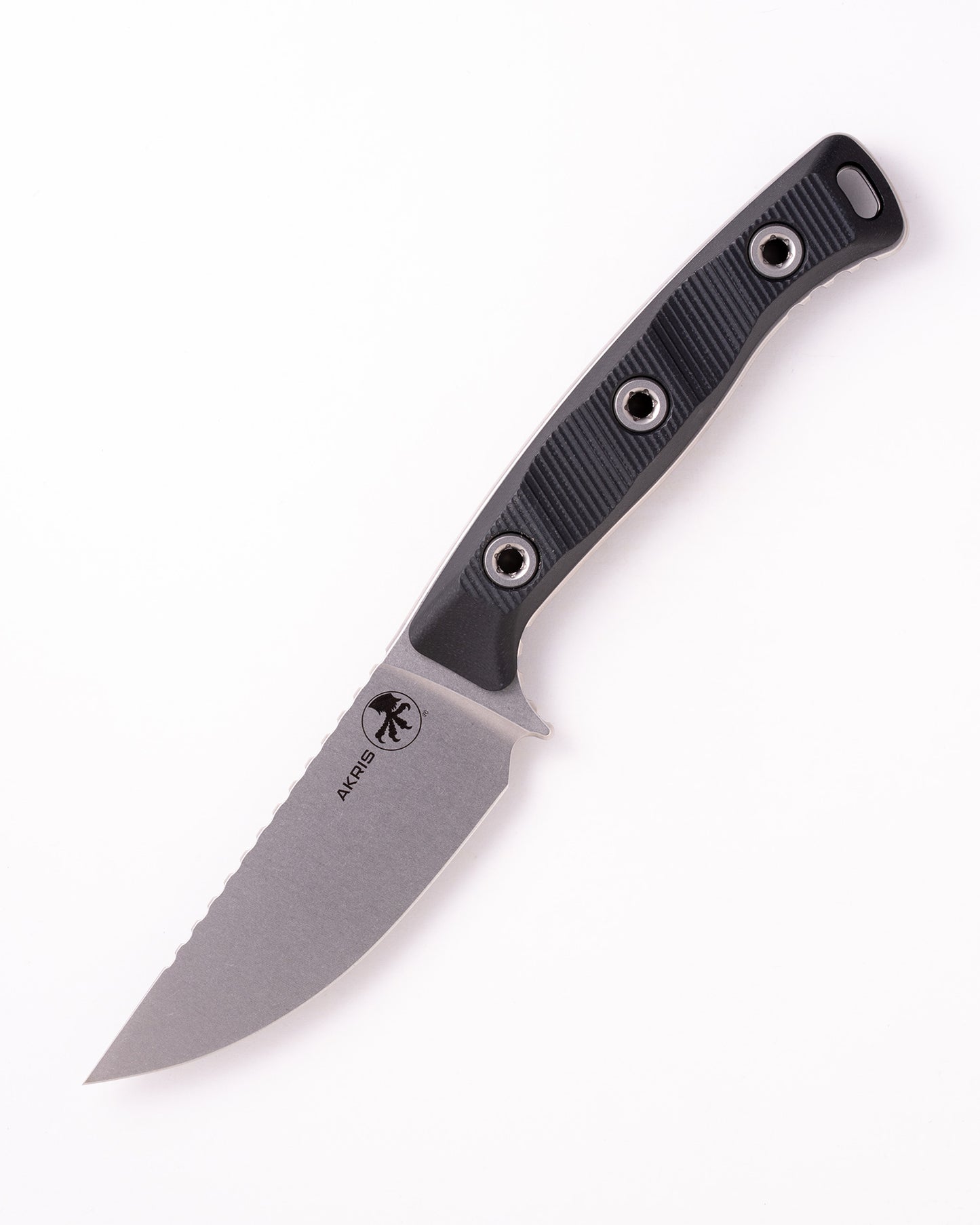Akris Stonewash Standard G-10 Black with Black Leather Sheath (95-10BK-2)