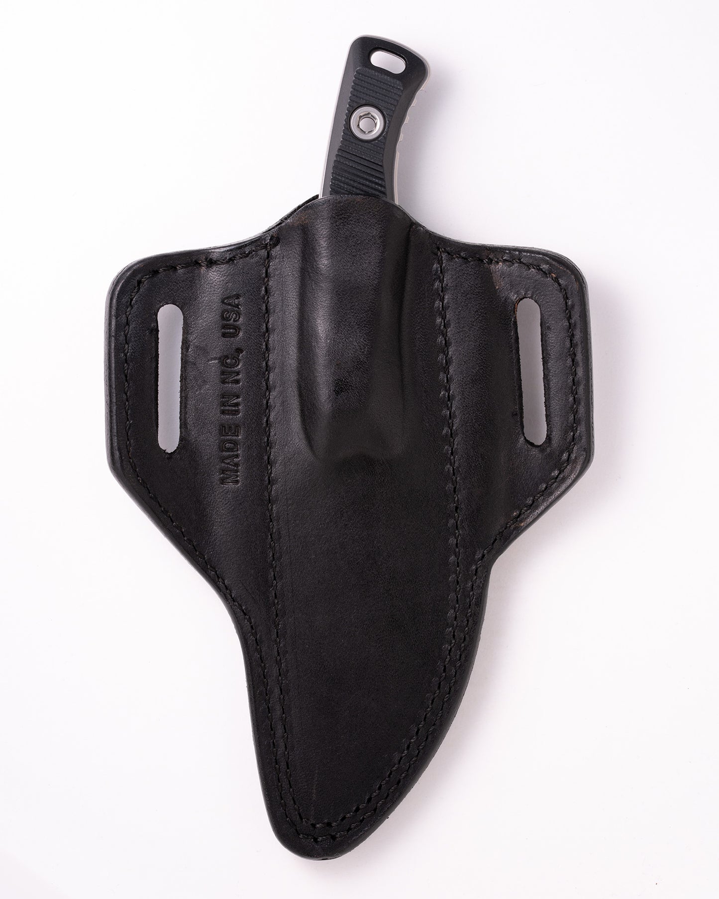 Akris Stonewash Standard G-10 Black with Black Leather Sheath (95-10BK-2)