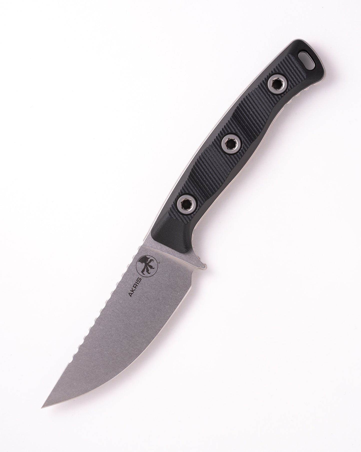Akris Stonewash Standard G-10 Black with Black Cherry Leather Sheath (95-10BK-3)