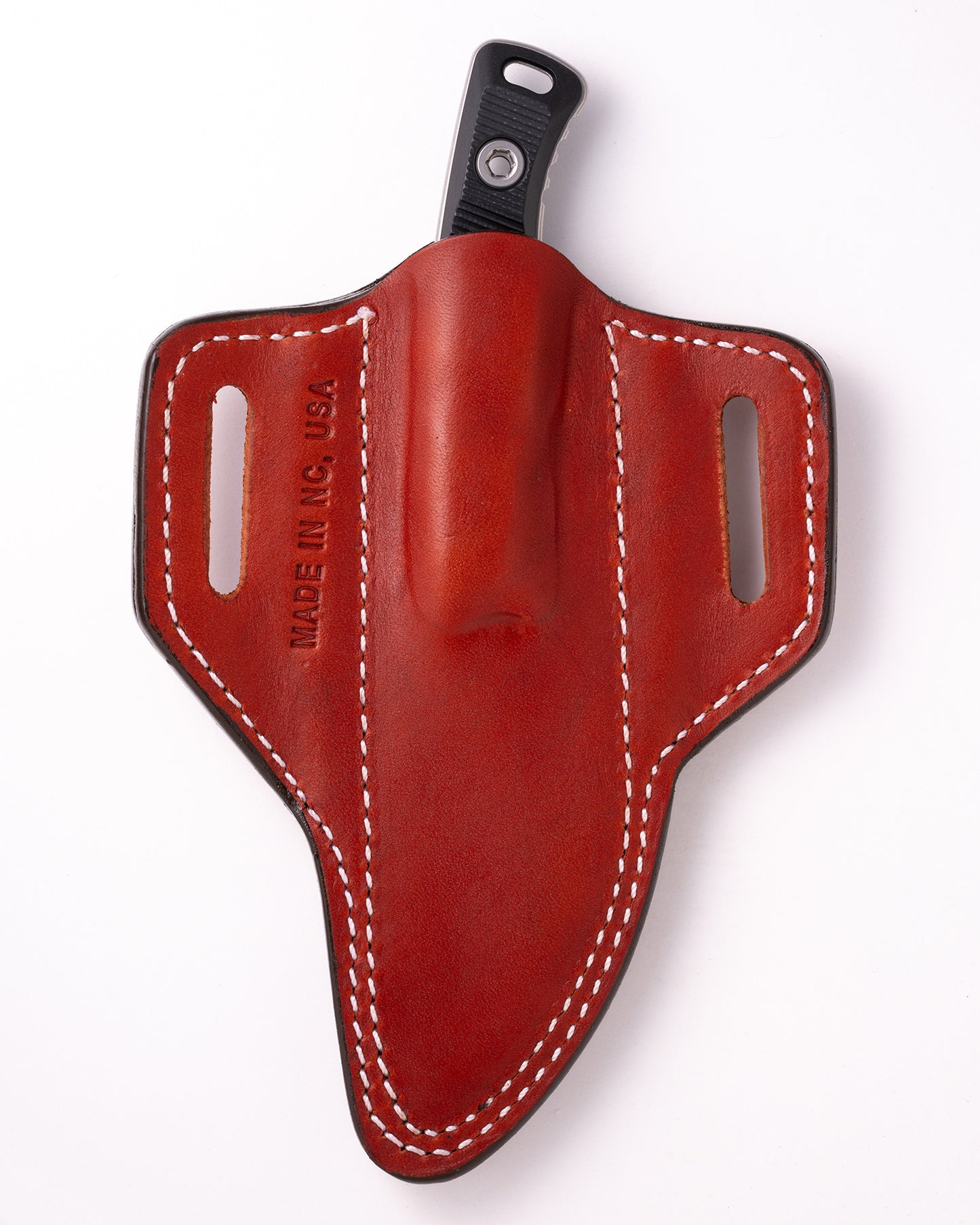 Akris Stonewash Standard G-10 Black with Black Cherry Leather Sheath (95-10BK-3)