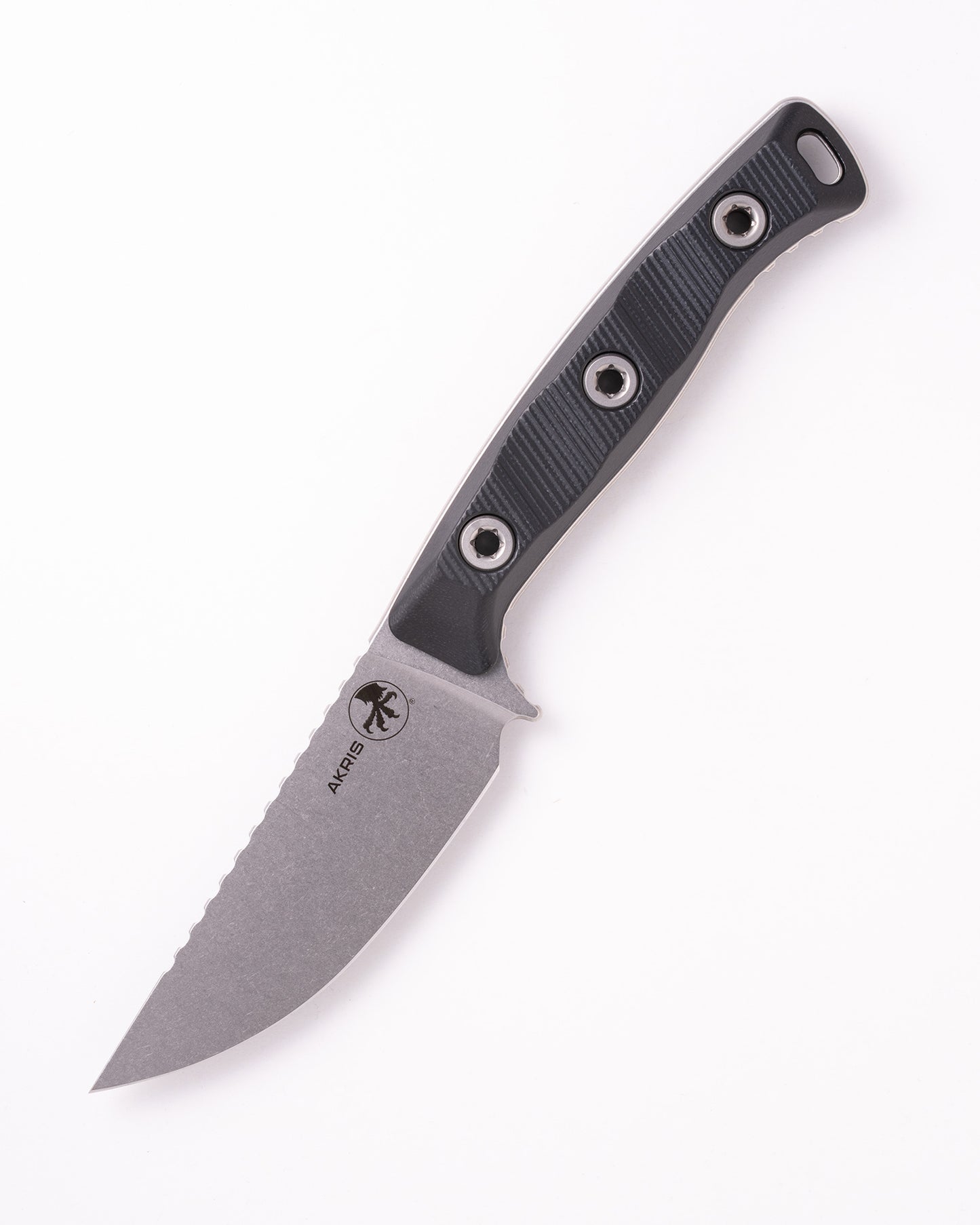 Akris Stonewash Standard G-10 Black with Black Kydex Sheath (95-10BK-5)